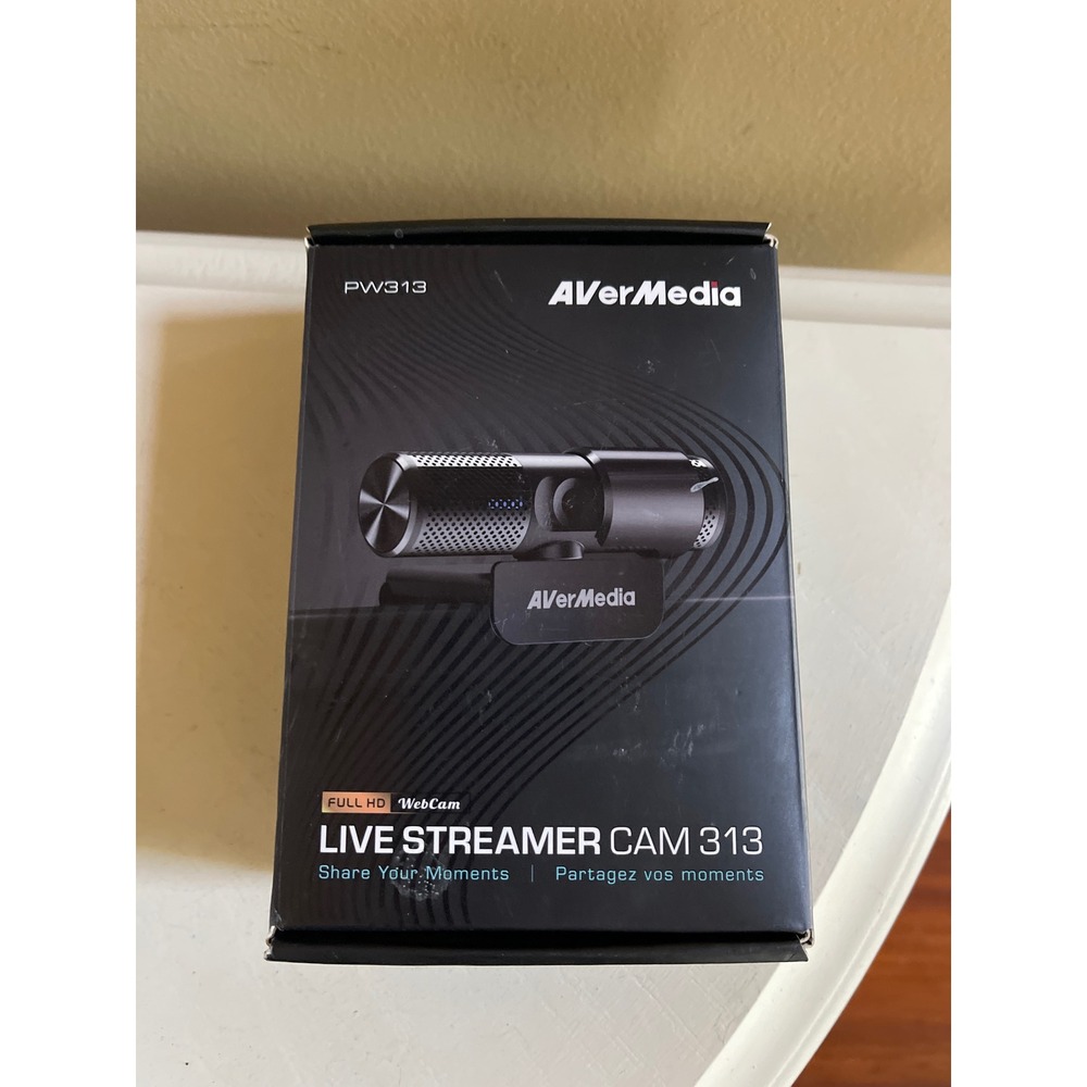 AVerMedia Live Streamer CAM 313 PW313 Full HD 1080p USB Webcam Black